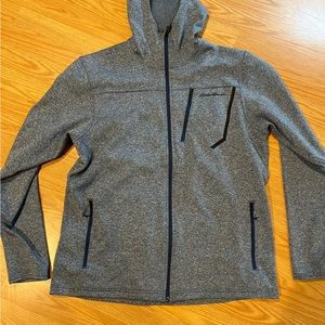 Mens Light Blue Eddie Bauer Zip up sweatshirt jacket
